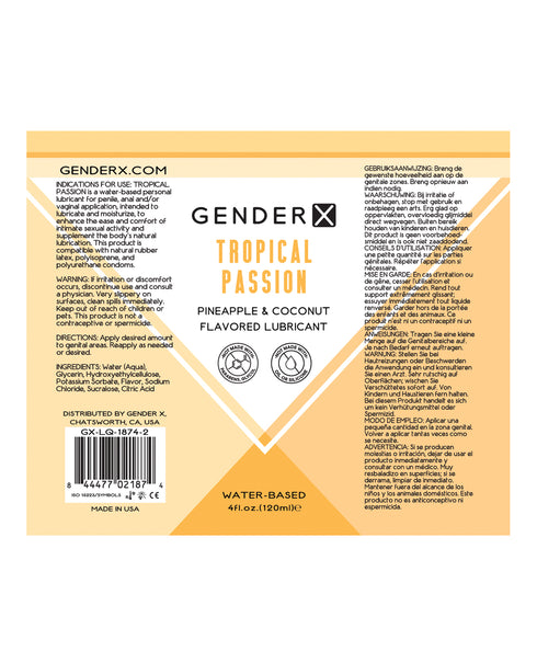 Lubricante Sabor Gender X Tropical Passion